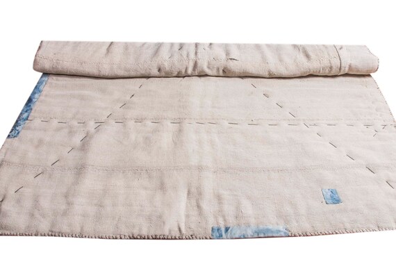 BROWN HANDWOVEN QUILT - Vintage Bed Quilt, Wool Fabric Quilt, Hippie Quilt, Winter Quilt, Washable Quilt, Quilt Pattern Area, 6'5''x8'6''