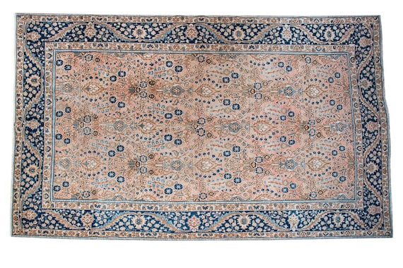 6x5 Area Rug 10x1 feet, Antique Rug, Blue Vintage Rug, Turkish Wool Rug, Handmade Area Rug, Decoration Rug, Nomadic Rug, Rustic Rug,