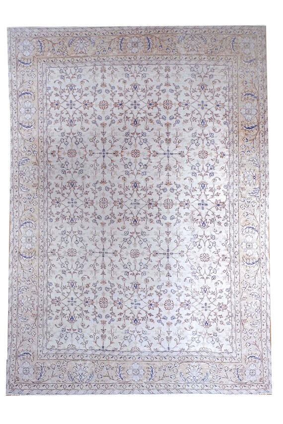 6'10" X 10'4'' Vintage Rug,Faded Beige Colors Turkish Area Rug,Bedroom Rug,Neutral Rug,Living Room Rug,Boho Rug,Decorative Rug,Faded Rug,