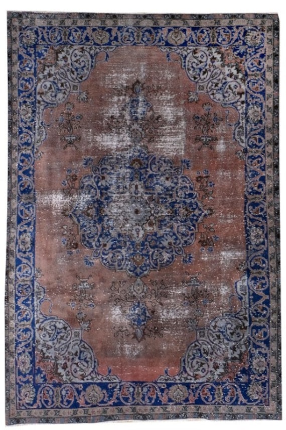6'7''X 9'3'' Vintage Rug,Faded Nautural Brown Colors Turkish Area Rug,Bedroom Rug,Neutral Rug,Living Room Rug,Boho Rug,Decorative Rug,Faded