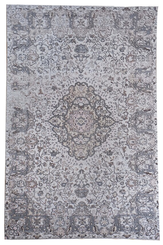 6'8" X 9'10'' Vintage Rug,Faded Nautural Beige Colors Turkish Area Rug,Bedroom Rug,Neutral Rug,Living Room Rug,Boho Rug,Decorative Rug,Faded