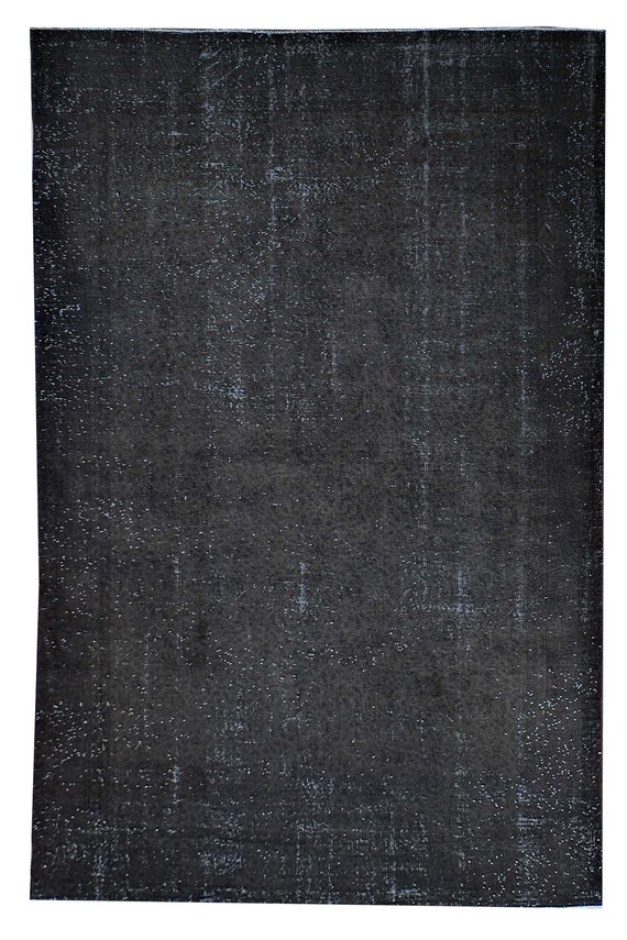 7'2" X 10'2''Vintage Rug,Faded Anthracite Colors Turkish Area Rug,Bedroom Rug,Neutral Rug,Living Room Rug,Boho Rug,Decorative Rug,Faded Rug,