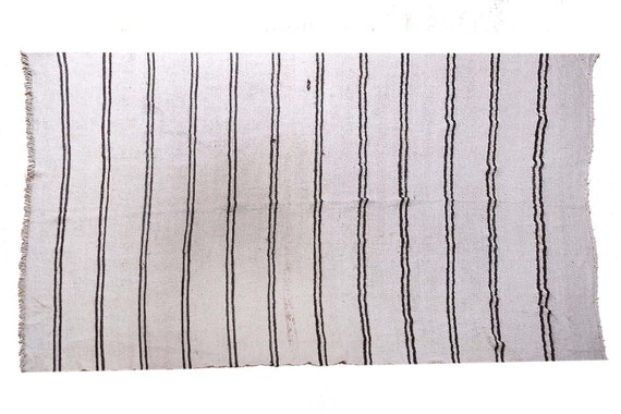 6'06''x11'6''Vintage,Natural Beige Color Turkish Area Hemp Rug, Bedroom Rug, Neutral Rug,Living Room Rug,Boho Rug,Antique Rug,Faded Rug,2553