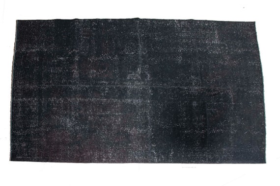 8'3''x11'5''Anthracite Color Vintage Turkish Wool Rug,Anatolian Handmade Area Rug,Decorative Rug,Nomadic Rug,An Artistic Work Rug,XXX