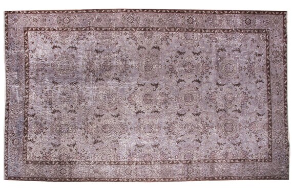 5'5''x9'1''Grey-Brown Color Vintage Turkish Wool Rug,Anatolian Ottoman Handmade AreaRug,Home Decor,Decorative Rug,Nomadic Rug,Modern Custom