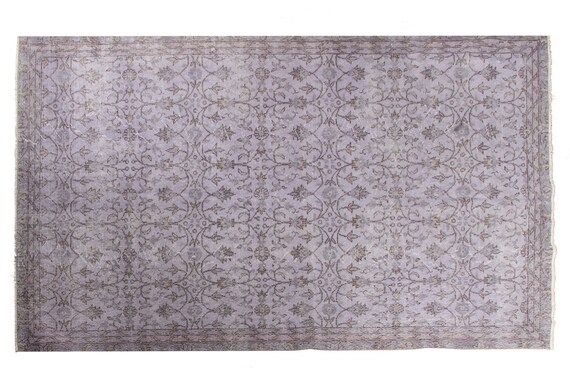 5'5''x9'02''Grey Color Vintage Turkish Wool Rug,Anatolian Ottoman Handmade Area Rug,Home Decor,Decorative Rug,Nomadic Rug,Modern Rug,2536