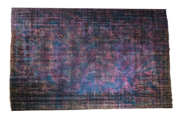 8'2''x10'4''Dark-Blue Color Artistic Rug,Anatolian Ottoman Handmade Area Rug,Home Decor,Decorative Rug,Nomadic Rug,Modern Art Rug