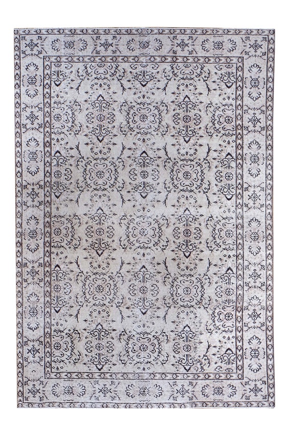 5'4" X 8'9'' Vintage Rug,Faded Nautural Beige Colors Turkish Area Rug,Bedroom Rug,Neutral Rug,Living Room Rug,Boho Rug,Decorative Rug,Faded