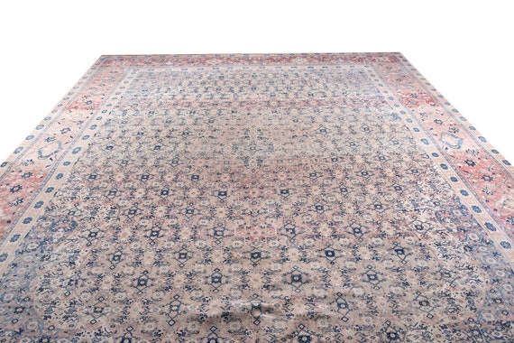 9'5''x13'7'' Faded Natural Pastel Color Turkish Wool Rug,Anatolian Ottoman Handmade Area Rug,Decorative Rug,Nomadic Rug,Modern Art Rug,4098