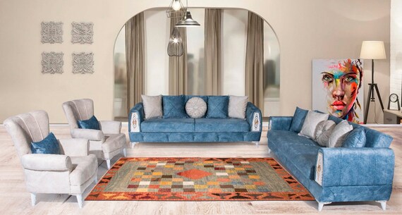HOME DECOR MOROCCAN Wool Rug - Unique Patio Rug &Carpet, Hand Woven Turkish Rug Area, Modern Floor Mat for Room, Home, Office, 5'8'x7'1'feet