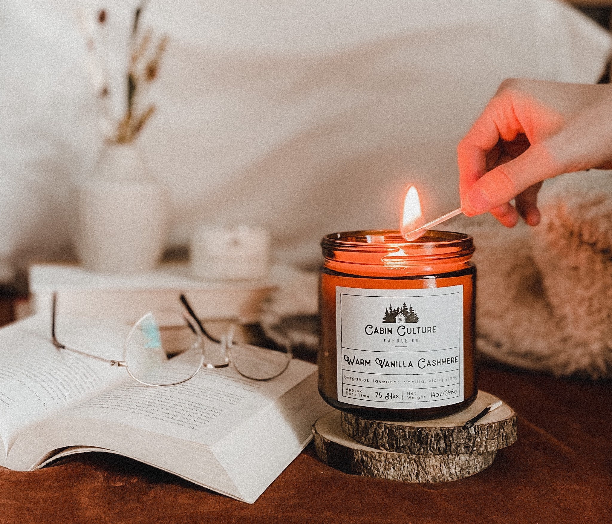 Cozy cashmere coconut soy wax candle