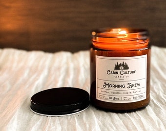 Morning Brew Candle | Coconut Soy Wax | Crackling Wood Wick | Vegan