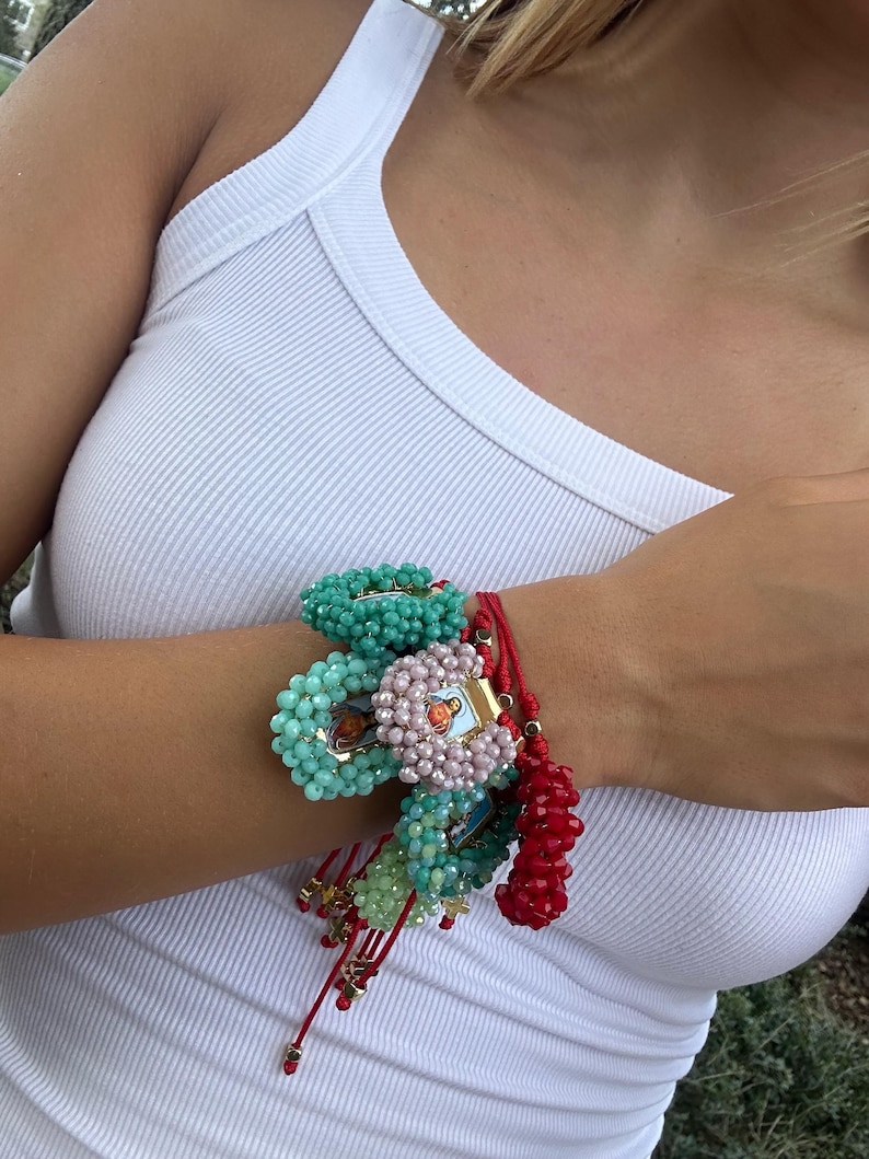 Religious Scapular Bracelets, Adjustable Scapulary Bracelets, Catholic