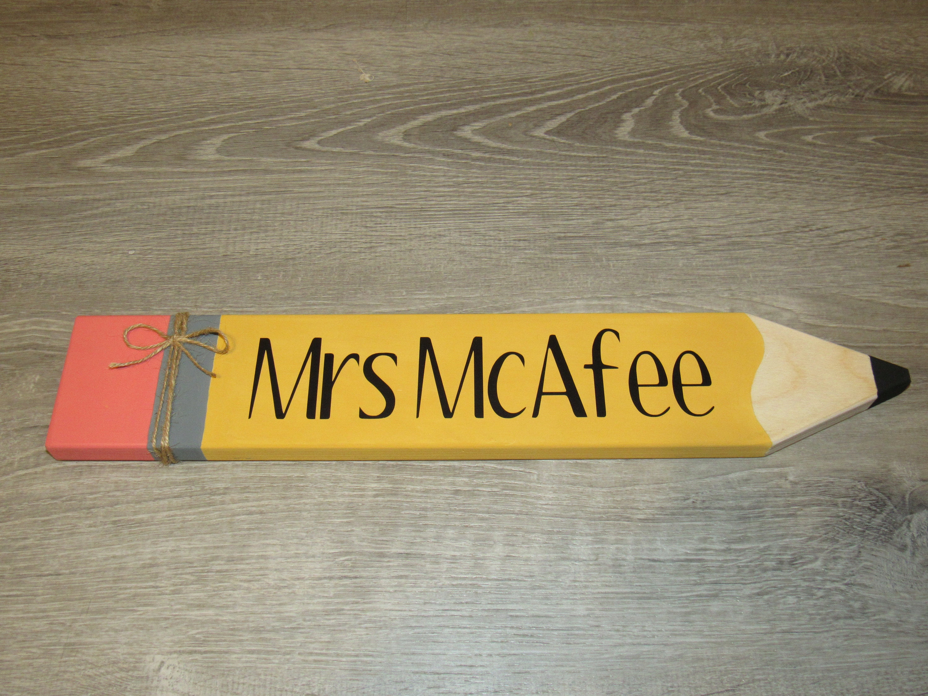 Wooden Teacher Pencil / Custom Teacher Gift | Personalized Teacher Gift ...