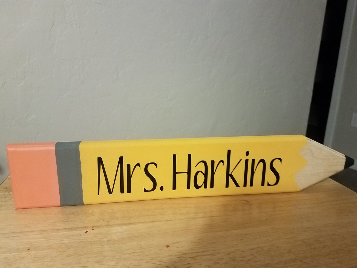 Wooden Teacher Pencil / Custom Teacher Gift | Personalized Teacher Gift ...