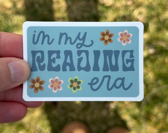 In My READING Era sticker | book lover swiftie reader bookish girly gift sticker for laptop, waterproof water bottle decal