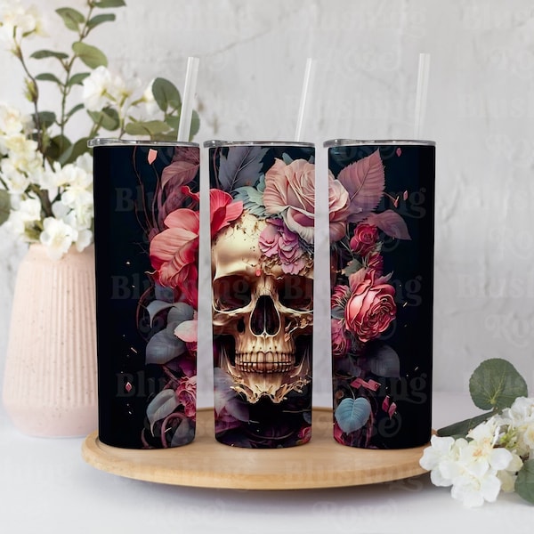 Tasse de voyage tête de mort, tasse de voyage tête de mort, gobelet mignon, gobelet tête de mort, bouteille d'eau personnalisée, bouteille de boissons, tasse de voyage