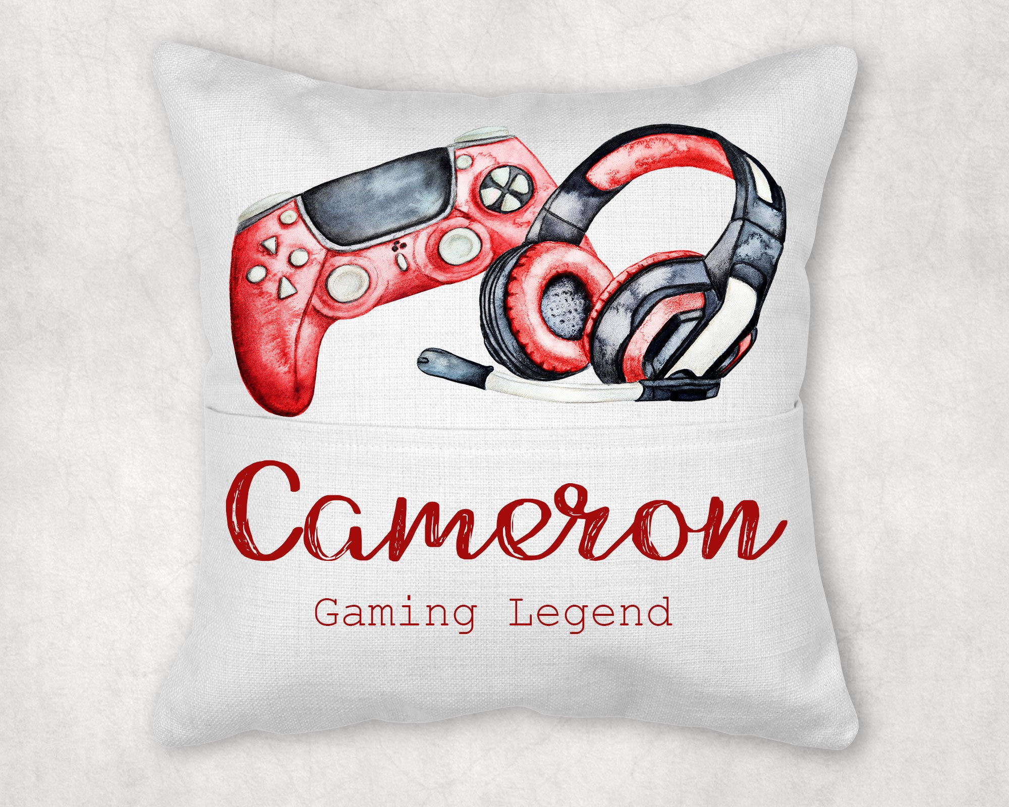Ansoela Set of 4 Gaming Pillow Cover 18 X 18 Inch Game Controller Throw  Pillows Gamer Gifts Cushion Cover Black Gamer Decor for Boys Room Bedroom  Sofa