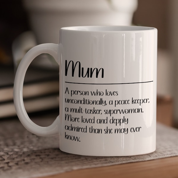 Mum mug, Personalised Mum mug, Definition of Mum mug, Mothers day gift for mum, Mum birthday gift, Personalised gift for Mum, Gift for Mum