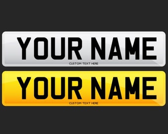 Personalised custom gift number plate