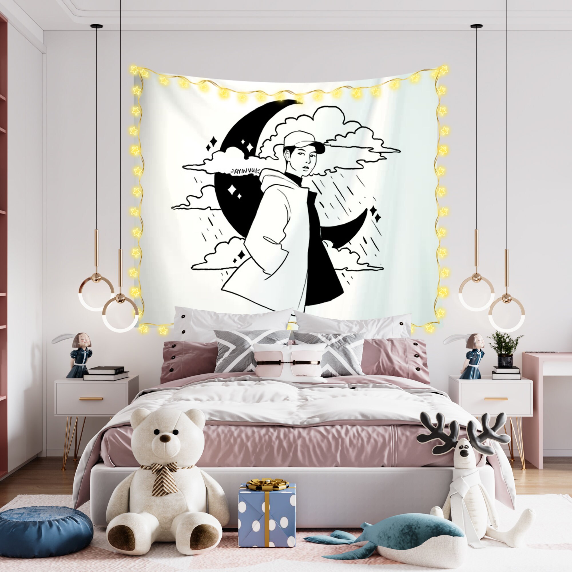 Wandtuch für Schlafzimmer Wohnzimmer Wand-Dekor | Etsy