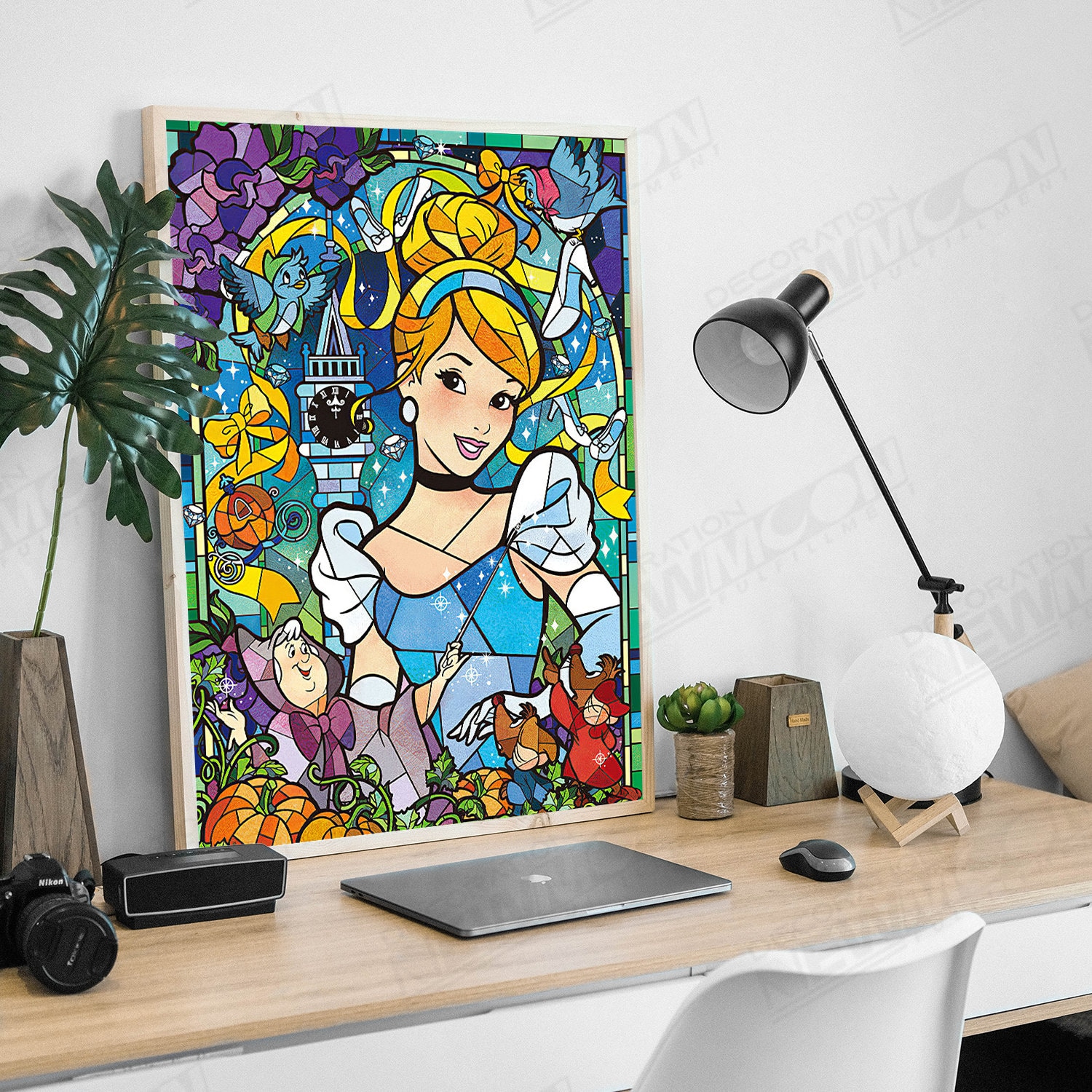 Cartoon wall art Cartoon canvas Canvas princess artwork Etsy