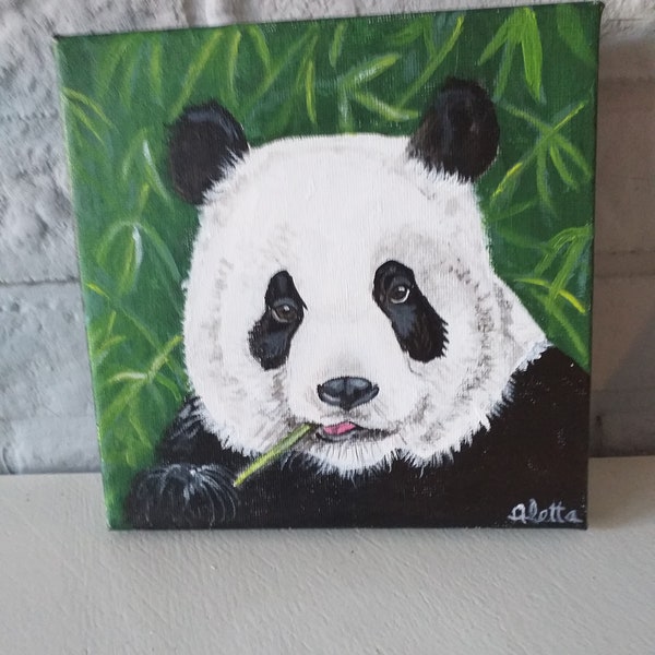 Gemälde eines Pandas Gemälde eines Pandabären