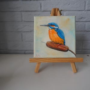 Kingfisher painting on canvas