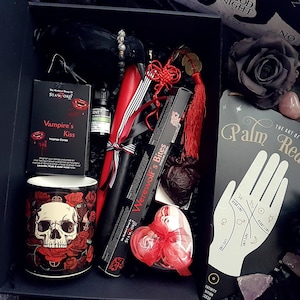 Halloween gift box, VAMPIRE gift box, gothic valentine, witch gift box, gothic gift box, skull decor, valentine gift box, christmas gift box