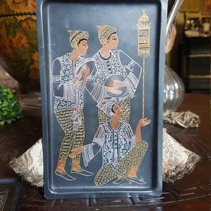 VINTAGE Egyptian MUSICIANS Hand Hammered, Egyptian art, Egypt Souvenir, Egyptian, wall hanging decor, Egyptian Wall Plaque, Brass and Copper