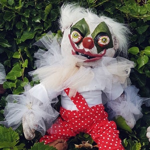 HORROR CLOWN DOLL, Monster doll, big doll, clown plush, Horror plush doll, clown decor, Oddities, Halloween decor, creepy doll, up to 70cm