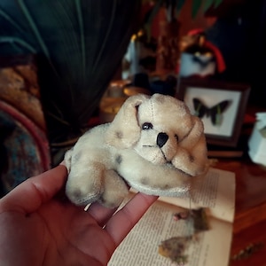 VINTAGE Steiff dog, Steiff toy, mohair plush, Vintage plush, vintage dog, vintage toy, Antique Toy, old toy, stuffed animal, steiff puppy