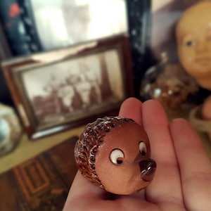 VINTAGE HEDGEHOG, CERAMIC Hedgehog, Urchin, hedgehog, Collectible hedgehog figurine, hedgehog miniature, hand made, Baltic pottery,
