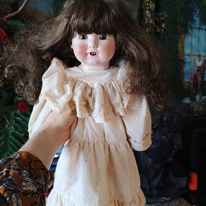 PORZELLAN GOTZ-PUPPE, Puppe, Vintage Puppe, Vintage, Antike Puppe, Sammlerpuppe, Porzellanpuppe, Keramikpuppen, Puppe mit Zähnen, Seltene Puppe
