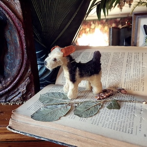 VINTAGE Steiff dog, Steiff toy, steiff FOX terrier, mohair plush, Vintage plush, vintage dog, vintage toy, old toy, stuffed animal, dog toy