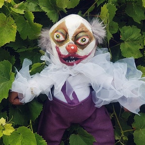 HORROR CLOWN DOLL, Monster doll, big doll, clown plush, Horror plush doll, clown decor, Oddities, Halloween decor, creepy doll, up to 70cm