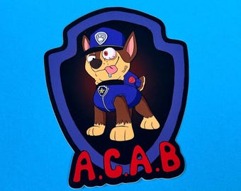 ACAB Paw Patrol Cartoon Bumper Sticker
