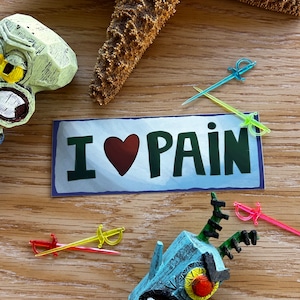 I Heart Pain Bumper Sticker