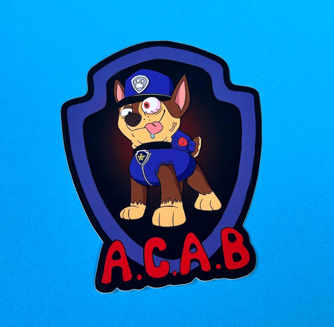 ACAB Paw Patrol Cartoon Bumper Sticker - Etsy