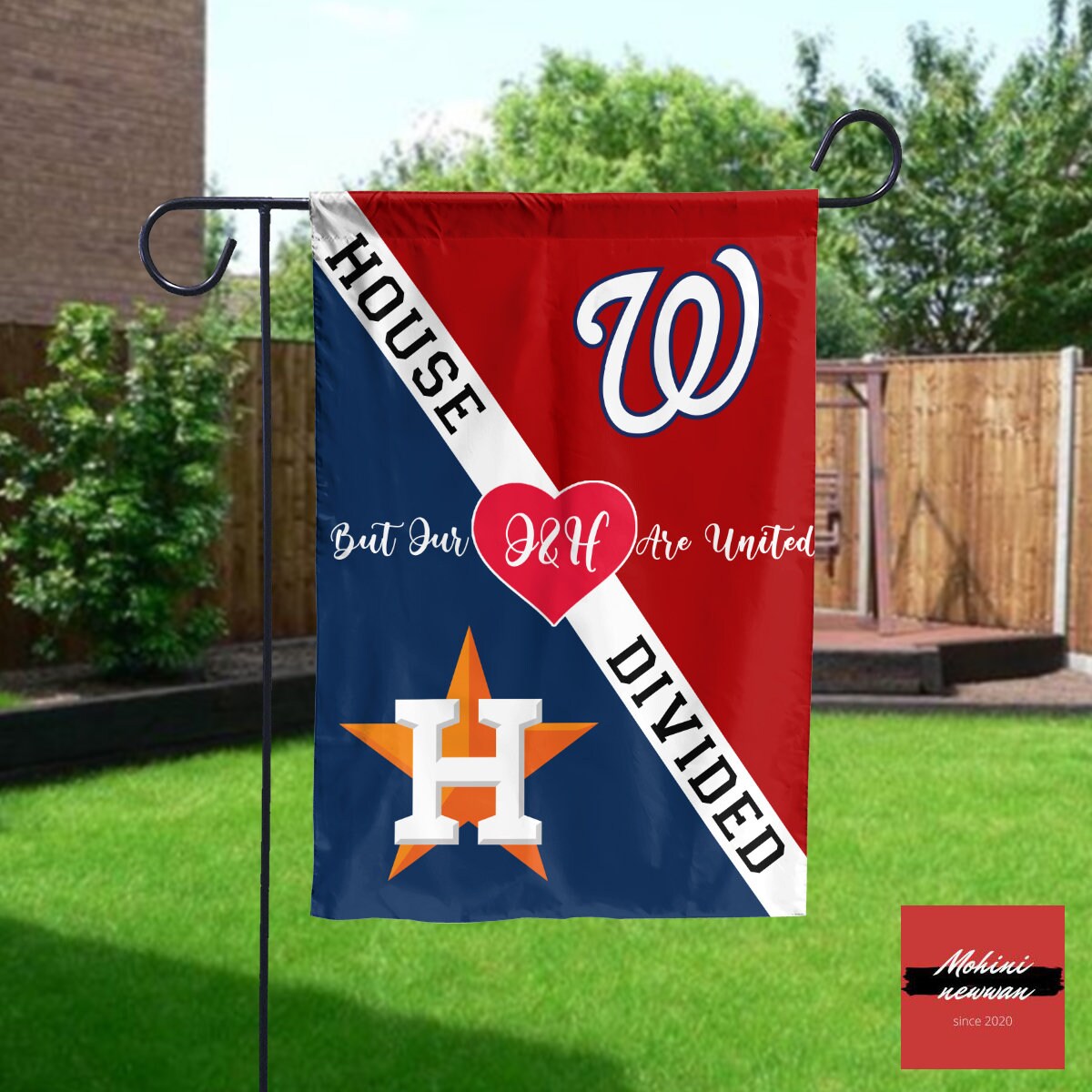 Custom Your Own House Divided Garden Flag Family United Sport | Etsy