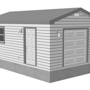 12 x 20 x 8 Workshop Garage Plans Modern Garage Plan Garden Shed Small Shed Plans, Tiny House Plan With Floor Plan and Material List image 1