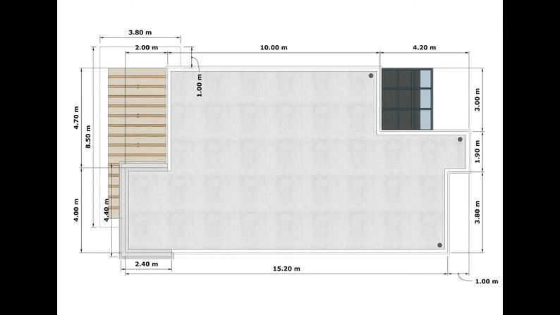 Plan de maison moderne de 8,5 mx 16 m Plan de petite maison Plan de petite maison Appartement moderne de grand-mère Plan de maison de 4 chambres avec plan d'étage image 4