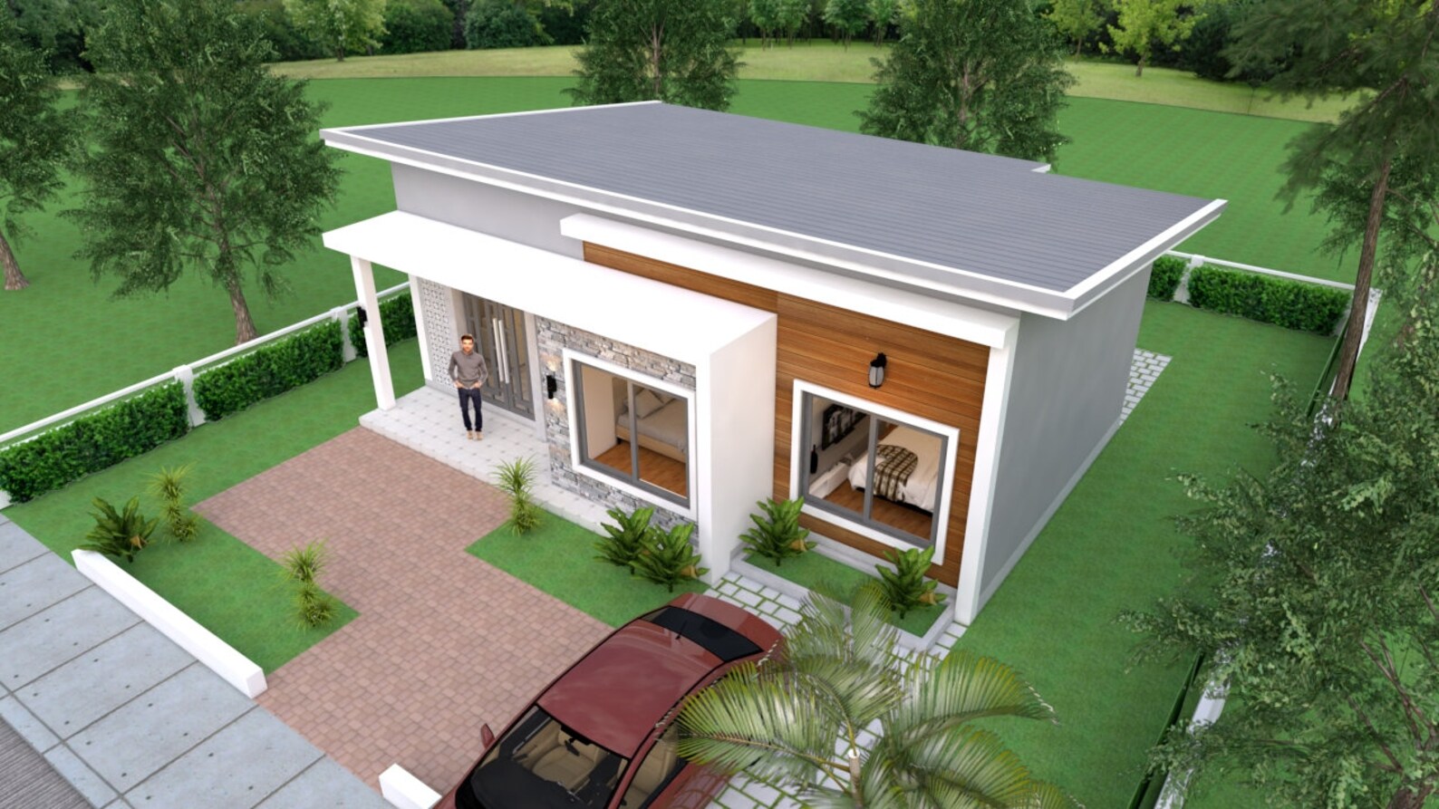 10m X 8m Modern House Plan 3 bedroom 2 bath Shed Roof Etsy Canada 10m X 8m Modern House Plan 3 bedroom 2 bath Shed Roof Etsy Canada
