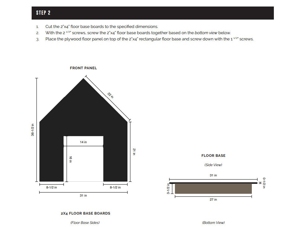 DIY Dog House Plan medium and Lagre Size Dogs DIY Indoor Dog House