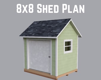 8X10 Gable Storage Shed Plans - Garden Shed - Small Shed Plans - Backyard Playhouse - Backyard Office [With Material List]