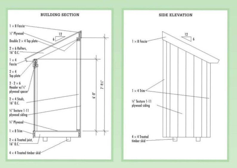 DIY Lean Garden Shed Plan Garden Shed Plans Backyard Storage Shed Plans