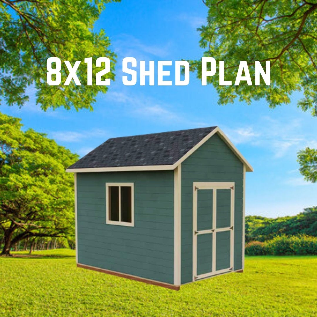 8x12 Gable Storage Shed Plans Garden Shed Plans Small Shed Plans DIY