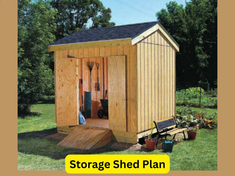 DIY Storage Garden Shed Plan Garden Shed Plans Backyard Storage Shed Plans DIY Modern Shed Plans