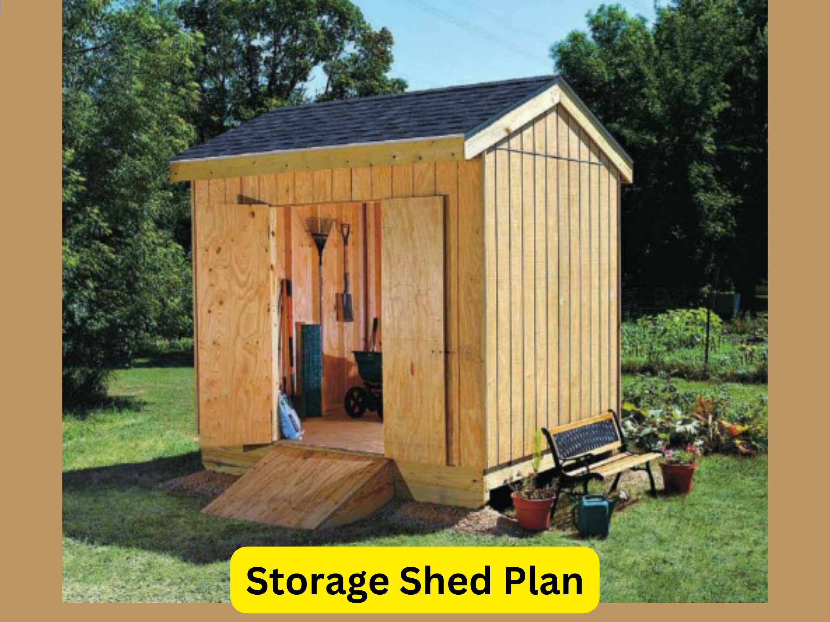 DIY Storage Garden Shed Plan Garden Shed Plans Backyard Storage Shed