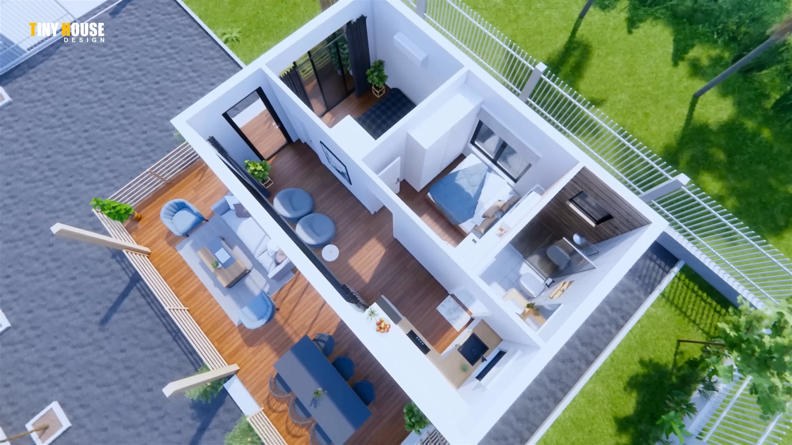 Plan de petite maison de 5 m x 7,5 m Conception de petite maison Plan ...